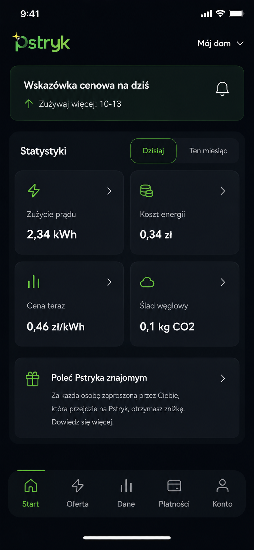 Ekran aplikacji Pstryk prezentowany na stronie operatora sklepu